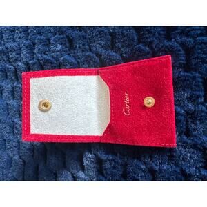 💼 Authentic Cartier Red Velvet Pouch + Original Receipt – NEW & Unused